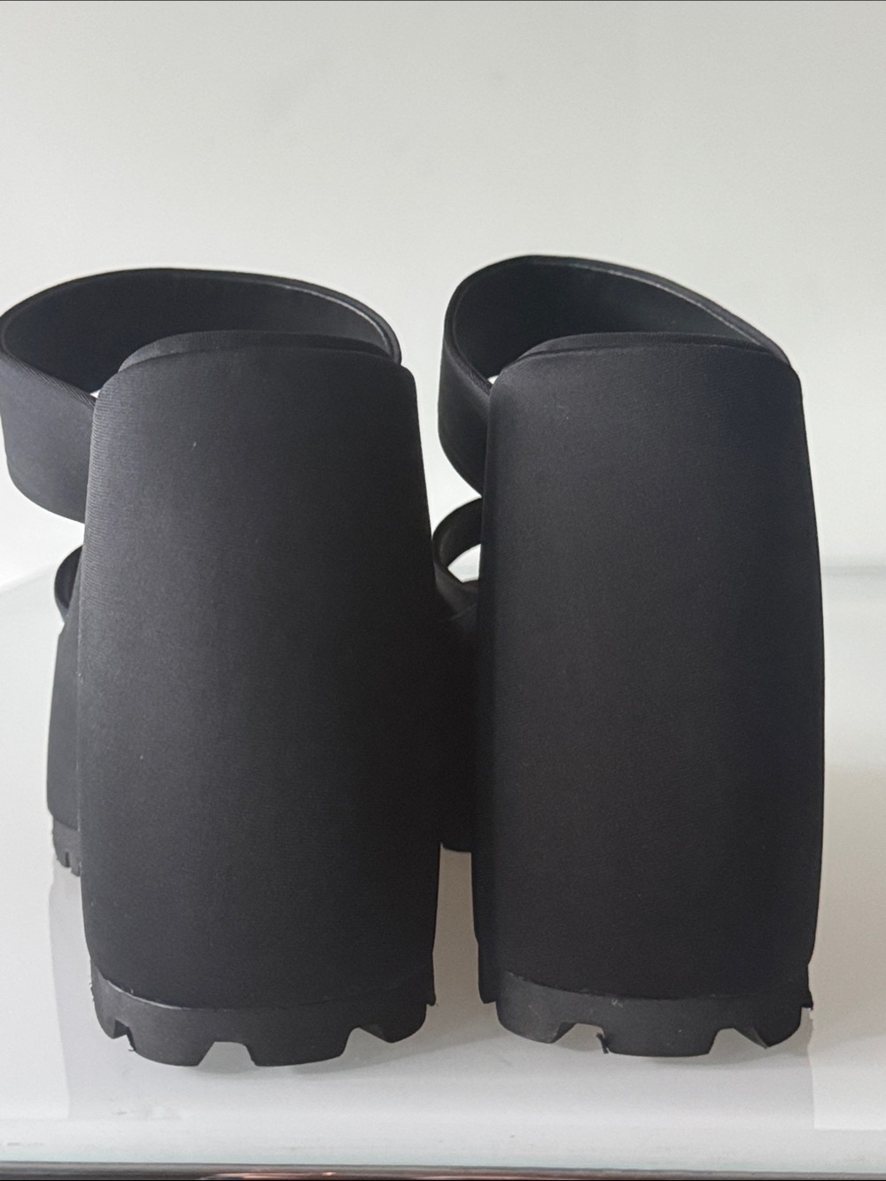 Dolls Kill Shellys London Gabriella Platform Wedge Mules Black Size 6 (EU 37) - Picture 11 of 14